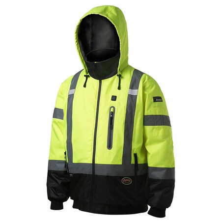 Surewerx Hi-Vis Heated Bomber Jacket Yellow-M V1210160U-M
